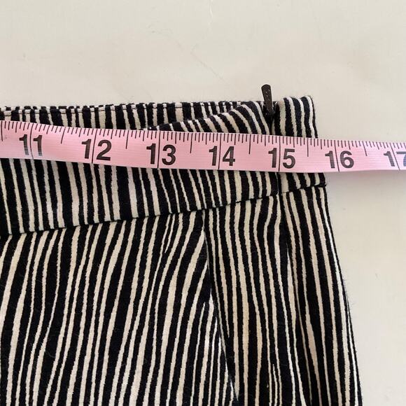 Max Mara Textured Zebra-Print Pants Sz 8 Black And White Cotton Academia preppy - Picture 8 of 10
